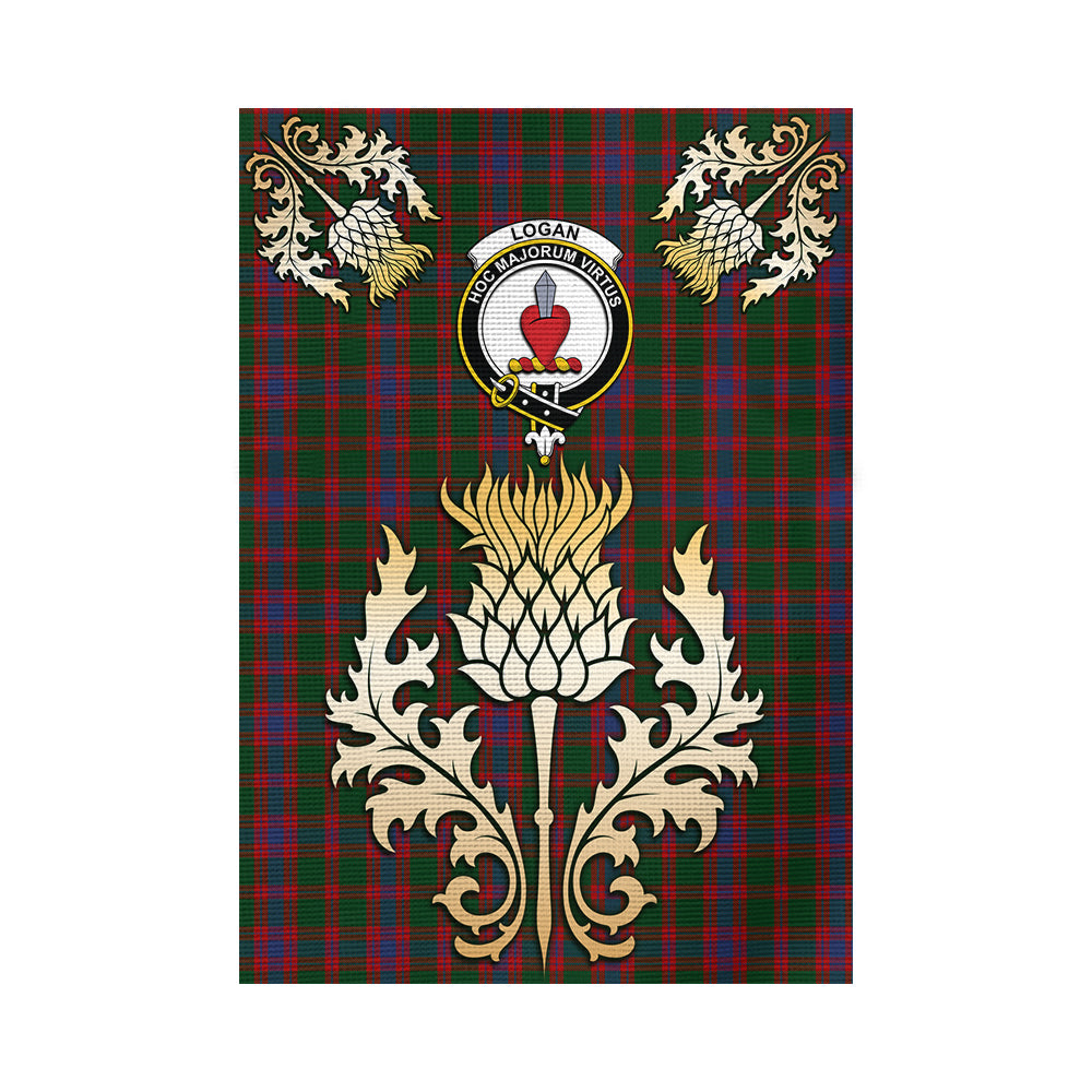 scottish-logan-clan-crest-gold-thistle-tartan-garden-flag