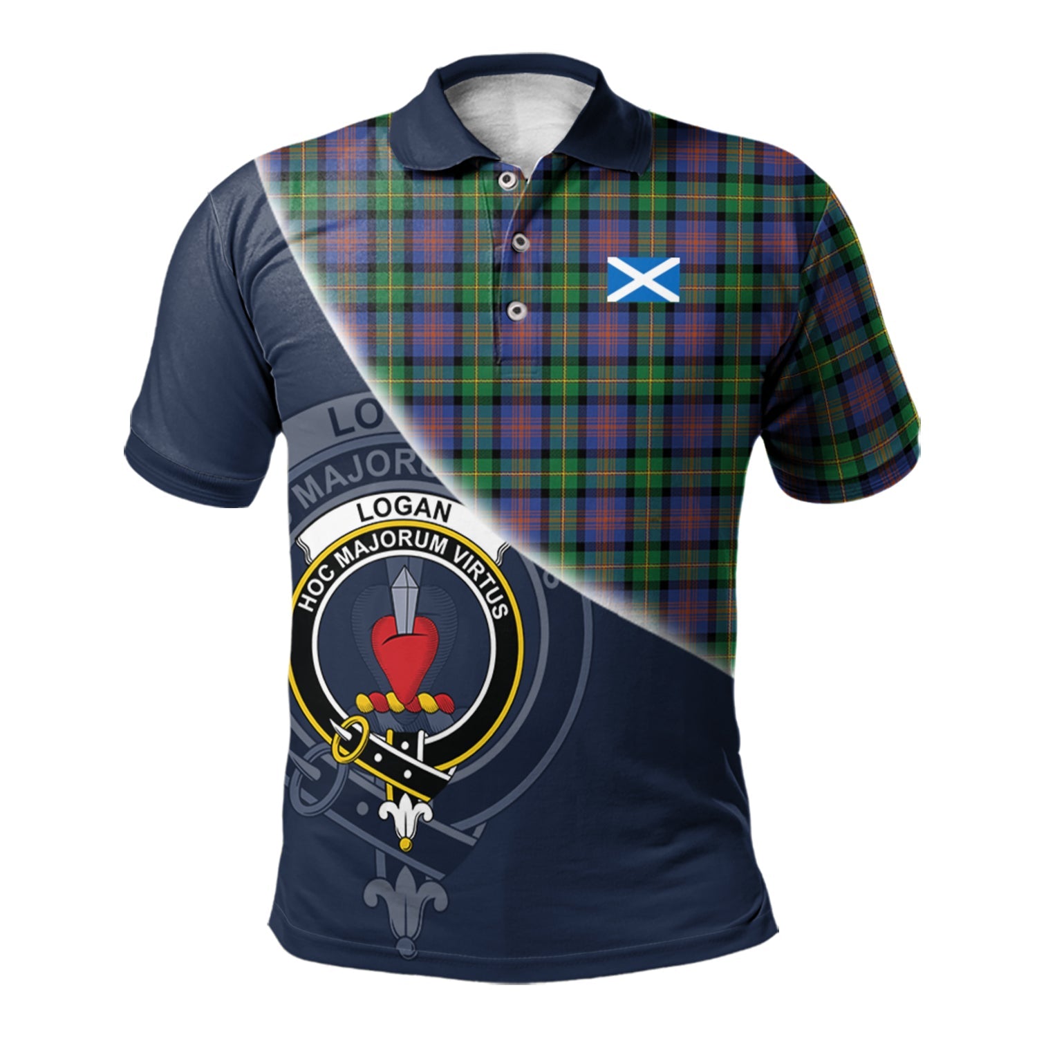 scottish-logan-ancient-clan-crest-tartan-scotland-flag-half-style-polo-shirt