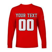 (Custom Personalised And Number) Baseball 2023 Canada Long Sleeve Shirts Red Style LT6 - Wonder Print Shop