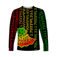 Ethiopia Long Sleeve Shirts Ethiopia Alphabet Patterns LT6 - Wonder Print Shop