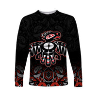 (Custom Personalised) Canada Haida Long Sleeve Shirts Thunderbird LT6 - Wonder Print Shop