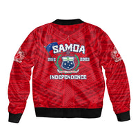 Samoa Independence Bomber Jacket 2023 Red Style LT6 - Wonder Print Shop