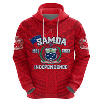 Samoa Independence Hoodie 2023 Red Style LT6 - Wonder Print Shop