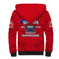Samoa Independence Sherpa Hoodie 2023 Red Style LT6 - Wonder Print Shop