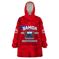 Samoa Independence Wearable Blanket Hoodie 2023 Red Style LT6 - Wonder Print Shop