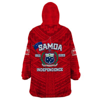 Samoa Independence Wearable Blanket Hoodie 2023 Red Style LT6 - Wonder Print Shop