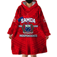 Samoa Independence Wearable Blanket Hoodie 2023 Red Style LT6 - Wonder Print Shop