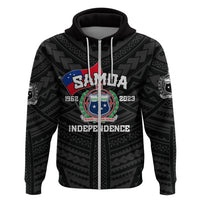 Samoa Independence Hoodie 2023 Black Style LT6 - Wonder Print Shop