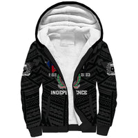 Samoa Independence Sherpa Hoodie 2023 Black Style LT6 - Wonder Print Shop