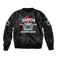 Samoa Independence Sleeve Zip Bomber Jacket 2023 Black Style LT6 - Wonder Print Shop