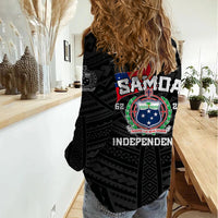 Samoa Independence Women Casual Shirt 2023 Black Style LT6 - Wonder Print Shop