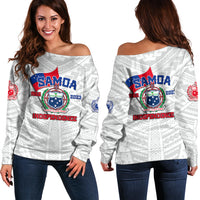 Samoa Independence Off Shoulder Sweater 2023 White Style LT6 - Wonder Print Shop