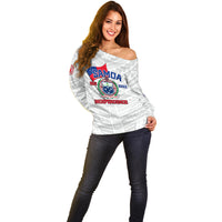 Samoa Independence Off Shoulder Sweater 2023 White Style LT6 - Wonder Print Shop