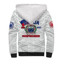 Samoa Independence Sherpa Hoodie 2023 White Style LT6 - Wonder Print Shop