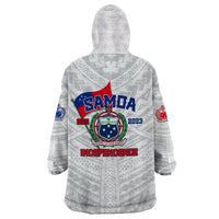 Samoa Independence Wearable Blanket Hoodie 2023 White Style LT6 - Wonder Print Shop