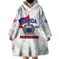 Samoa Independence Wearable Blanket Hoodie 2023 White Style LT6 - Wonder Print Shop