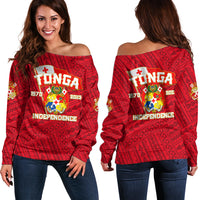 Tonga Independence Off Shoulder Sweater 2023 Red Style LT6 - Wonder Print Shop