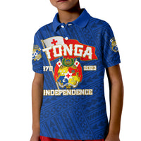 Tonga Independence Polo Shirt for Kid 2023 Blue Style LT6 - Wonder Print Shop