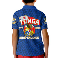 Tonga Independence Polo Shirt for Kid 2023 Blue Style LT6 - Wonder Print Shop