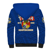 Tonga Independence Sherpa Hoodie 2023 Blue Style LT6 - Wonder Print Shop
