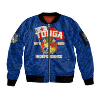 Tonga Independence Sleeve Zip Bomber Jacket 2023 Blue Style LT6 - Wonder Print Shop
