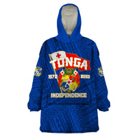 Tonga Independence Wearable Blanket Hoodie 2023 Blue Style LT6 - Wonder Print Shop