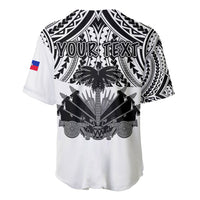 (Custom Personalised) Haiti Baseball Jersey Polynesian Neg Maron White Style LT6 - Wonder Print Shop