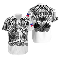 (Custom Personalised) Haiti Hawaiian Shirt Polynesian Neg Maron White Style LT6 - Wonder Print Shop