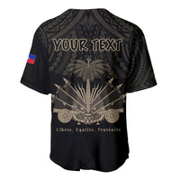 (Custom Personalised) Haiti Baseball Jersey Polynesian Neg Maron Black Style LT6 - Wonder Print Shop