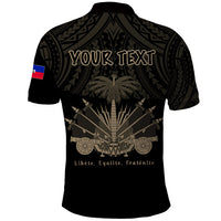 Custom Haiti Polo Shirt Polynesian Neg Maron Black Style LT6 - Wonder Print Shop