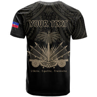 Custom Haiti T Shirt Polynesian Neg Maron Black Style LT6 - Wonder Print Shop