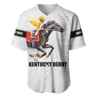 Kentucky Horse Racing Baseball Jersey Sporty Style White LT6 - Wonder Print Shop