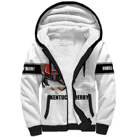 Kentucky Horse Racing Sherpa Hoodie Sporty Style White LT6 - Wonder Print Shop
