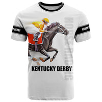 Kentucky Horse Racing T Shirt Sporty Style White LT6 - Wonder Print Shop