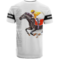 Kentucky Horse Racing T Shirt Sporty Style White LT6 - Wonder Print Shop