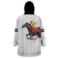 Kentucky Horse Racing Wearable Blanket Hoodie Sporty Style White LT6 - Wonder Print Shop
