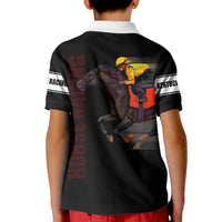 Kentucky Horse Racing Polo Shirt for Kid Sporty Style Black LT6 - Wonder Print Shop
