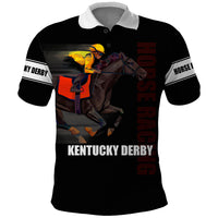 Kentucky Horse Racing Polo Shirt Sporty Style Black LT6 - Wonder Print Shop