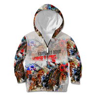 Horse Racing Kid Hoodie Art Style LT6 - Wonder Print Shop