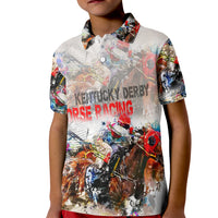 Horse Racing Polo Shirt for Kid Art Style LT6 - Wonder Print Shop