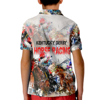Horse Racing Polo Shirt for Kid Art Style LT6 - Wonder Print Shop