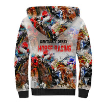 Horse Racing Sherpa Hoodie Art Style LT6 - Wonder Print Shop