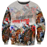 Horse Racing Sweatshirt Art Style LT6 - Wonder Print Shop