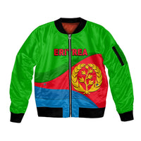 Eritrea Day Sleeve Zip Bomber Jacket Simple Flag LT6 - Wonder Print Shop
