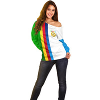Eritrea Day Off Shoulder Sweater Flag Color LT6 - Wonder Print Shop
