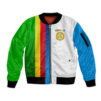 Eritrea Day Sleeve Zip Bomber Jacket Flag Color LT6 - Wonder Print Shop