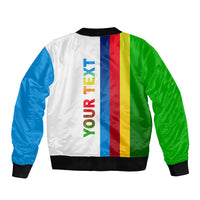 Eritrea Day Sleeve Zip Bomber Jacket Flag Color LT6 - Wonder Print Shop