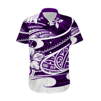 Polynesian Tribal Hawaiian Shirt Purple LT6 - Wonder Print Shop