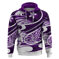 Polynesian Tribal Hoodie Purple LT6 - Wonder Print Shop