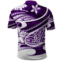 Polynesian Tribal Polo Shirt Purple LT6 - Wonder Print Shop